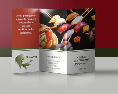Création dépliant menu | Proagence