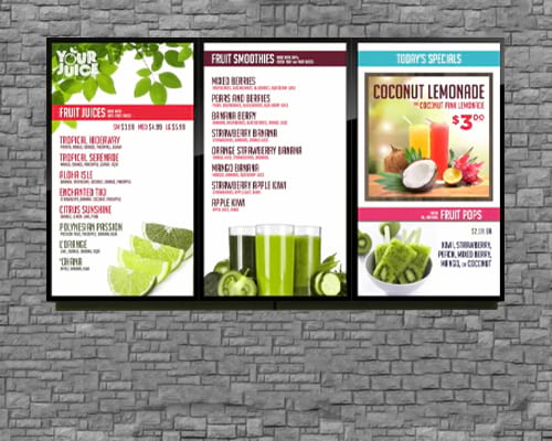 Création et support menu restauration | Proagence